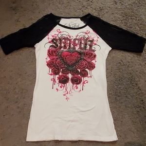 Sinful Lace sleeve T